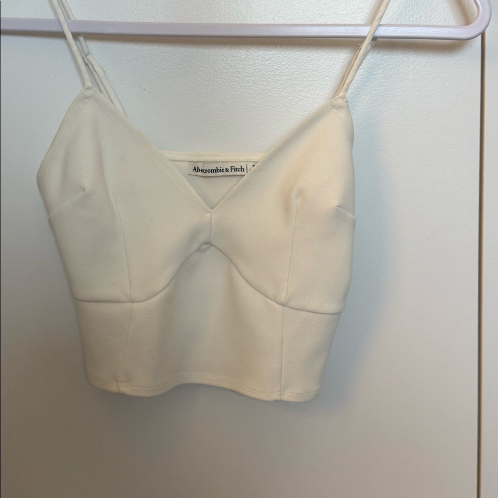 Abercrombie cropped white top